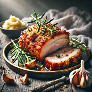 Garlic and Herb-Crusted Pork Belly