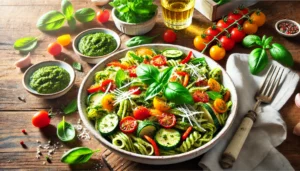 Read more about the article The Perfect Pesto Pasta Primavera Recipe: Fresh Herbs, Veggies, and Pesto