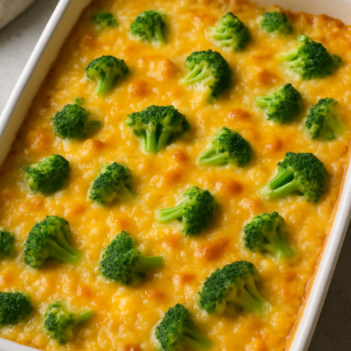 Broccoli Cheese Rice Casserole Easy