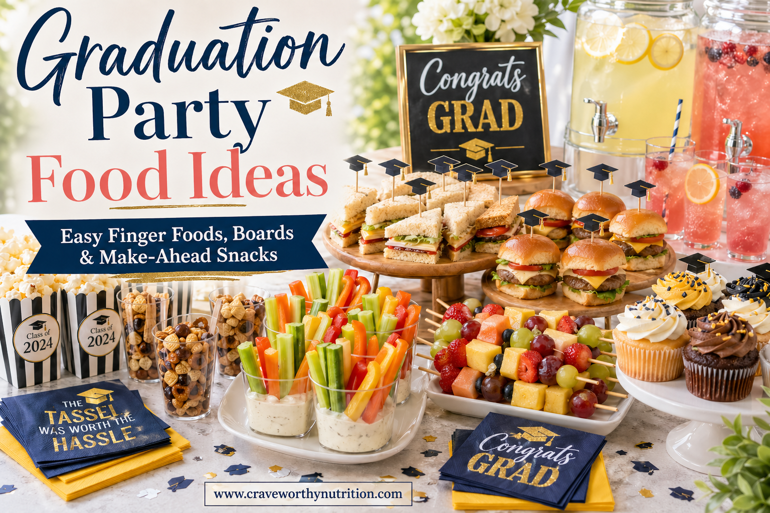 You are currently viewing Graduation Party Food Ideas: Easy Finger Foods, Boards, and Make-Ahead Snacks