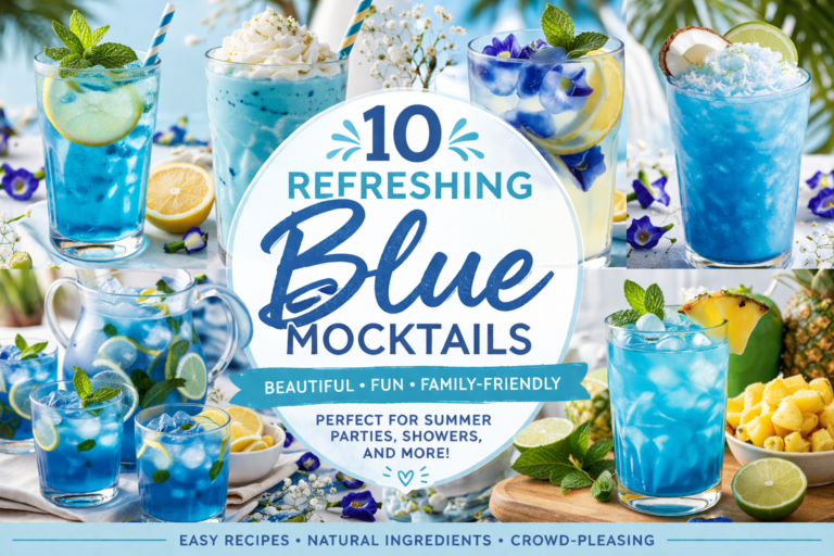 Blue Mocktails and Icy Drinks for Summer Parties